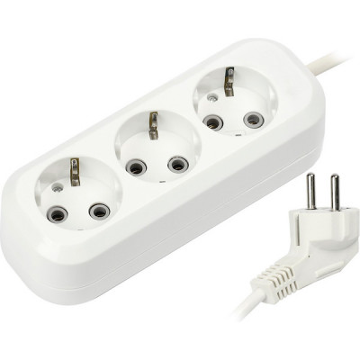 Удлинитель  2м 3 розетки с/з, 16А/3500Вт, ПВС 3х1, SmartBuy [SBE-16-3-02-Z]