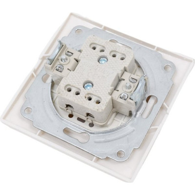 Выключатель с/у 1-кл 10А, IP20, с подсветкой, SmartBuy Венера [SBE-01w-10-SW1-1-c] белый керамика