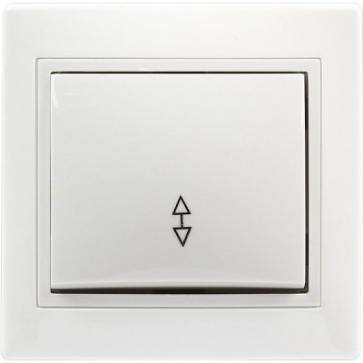 Переключатель с/у 1-кл 10А, IP20, SmartBuy Венера [SBE-01w-10-SW12-0-c] белый керамика