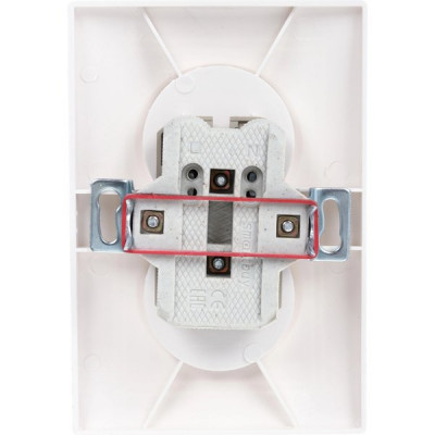 Розетка с/у 2x2P 10A, IP20, SmartBuy Венера [SBE-01w-10-S2-N-c] белый керамика