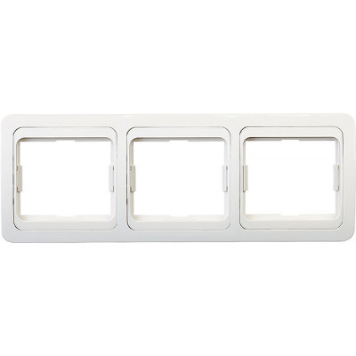Рамка 3п, IP20, горизонтальная, SmartBuy Марс [SBE-02w-00-FR-3] белый