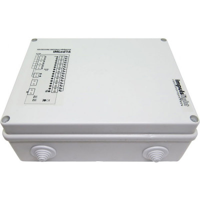 Контроллер iMLed16 (16 кан, 15А/кан, 960Вт, 5-25В, 20 программ, IP54)
