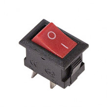 Выключатель клавишный 250В 3А 2c ON-OFF красный Micro RWB-101 REXANT [36-2011]
