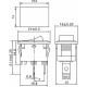 Выключатель клавишный 250В 6А 2c ON-OFF красный Mini RWB-201/SC-768 REXANT [36-2111]