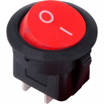 Выключатель клавишный круглый 250В 6А 2c ON-OFF красный RWB-213/SC-214/MRS-102-8 REXANT [36-2560]