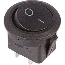 Выключатель клавишный круглый 250В 6А 2c ON-OFF черный RWB-212/SC-214/MRS-102-8 REXANT [36-2550]