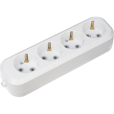 Колодка 4 розетки 10А/2,2кВт с заземлением, REXANT [11-8707]