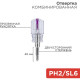 Отвертка 2 в 1 PH2 и SL 6*40мм (+/-), прозрачная рукоятка, REXANT [12-4743]