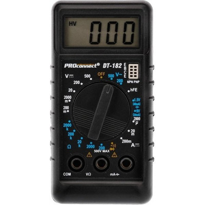 Мультиметр DT-182, мини, PROCONNECT [13-3014]