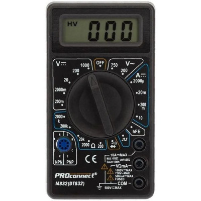Мультиметр M-832 (DT832), PROCONNECT [13-3012]