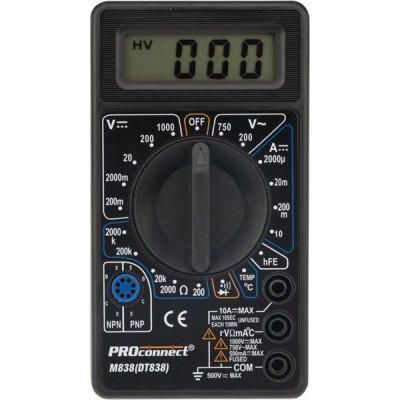 Мультиметр M-838 (DT838), PROCONNECT [13-3013]
