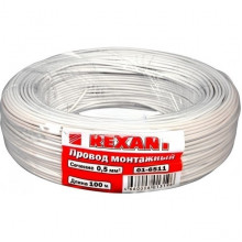 Провод ПГВА 1*0.5, белый, в бухте 100м, цена за 1м, REXANT [01-6511]