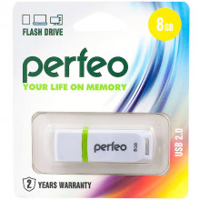 Накопитель USB Flash 8Gb Perfeo C11 White