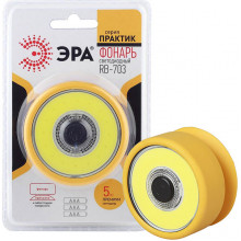 Фонарь рабочий 5W COB, резиновый корпус и присоска, 3xAAA, ЭРА 