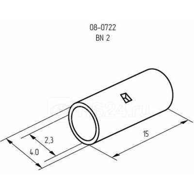 Гильза соединительная L=15мм, 1.5-2.5кв.мм, BN2, REXANT [08-0722]