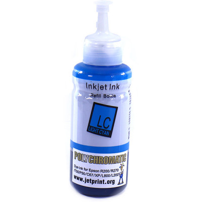 Чернила 100мл. Epson L800/L200/R270/P50/XP/R200/C79/C67 Light Cyan Polychromatic водные