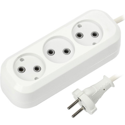 Удлинитель  3м 3 розетки б/з, 10А/2200Вт, ПВС 2х1, SmartBuy [SBE-10-3-03-N]
