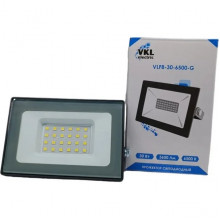 Прожектор LED  30W, 6500K, IP65, SMD, 3600Лм, VKL [VLF8-30-6500-G] серый