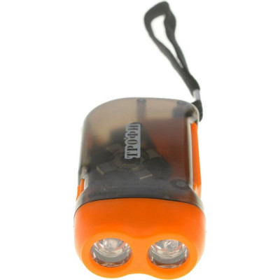 Фонарь динамо 2LED, L1131, ремешок, Трофи [TD2]