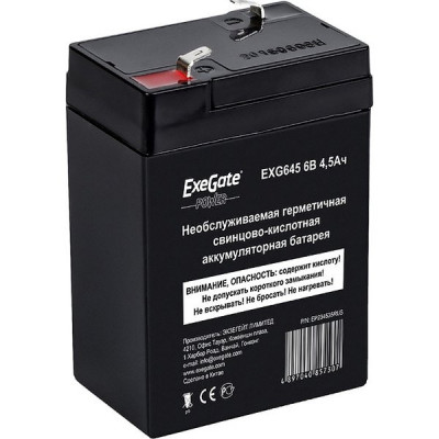 Батарея для UPS  6B/4.5Aч, Exegate [DT 6045] (F1)