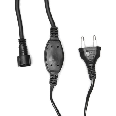 Комплект для подкл. гирлянд УМС 3W, 3м, до 3000 LED, 220В, темная нить [1080043]