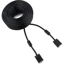 Кабель VGA 15M/15M 30,0м Premium тройной экран, феррит.кольца, черный Cablexpert [CC-PPVGA-30M-B]