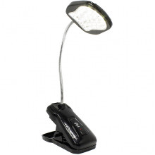 Светильник настольный LED  1.5W, аккуммуляторный, на прищепке, 3000K, ЭРА [NLED-420-1.5W-BK] чёрный