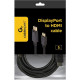 Кабель DisplayPort->HDMI 5.0м, 20M/19M, экран, черный, Cablexpert [CC-DP-HDMI-5M]