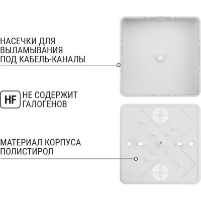 Коробка распаячная о/у 100*100*29мм, TDM [SQ1401-0207] белая