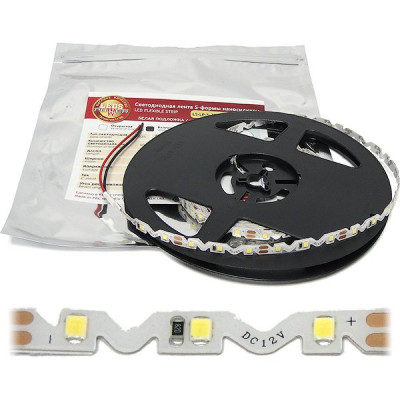 Лента LED 12В IP65 SMD2835  60/м S-форма, б/хол, 12Вт/м, 20Лм, 5м/ц.1м, LP