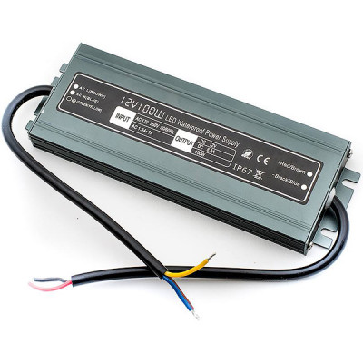 Блок питания 12V 100W, IP67, металл влагозащищенный компактный [MTPW-100-12]