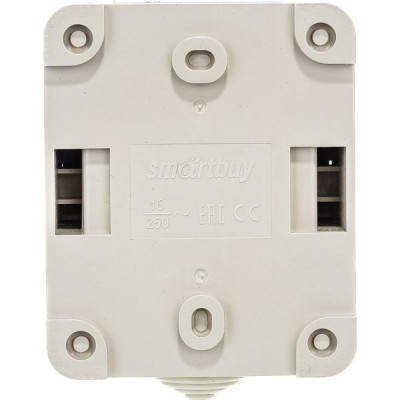 Розетка о/у 1-мест 16А с заземлением с крышкой, IP54, SmartBuy Сатурн [SBE-04w-16-S1-Z] бежевый