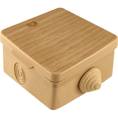 Коробка распаячная о/у  65*65*50мм, крышка, IP54, 4вх, TDM [SQ1401-0711] сосна