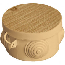 Коробка распаячная о/у d85*40мм, крышка, IP54, 4вх, TDM [SQ1401-0702] сосна
