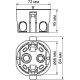 Коробка установочная с/у для полых стен d68*45мм, саморезы/пл. лапки, TDM [SQ1403-0001][200] синий