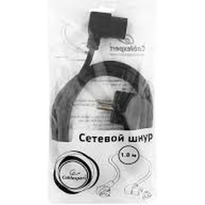Кабель питания 1,8м системный блок, с зазем., Schuko-C13, угловой разъем, Cablexpert [PC-186A-VDE]