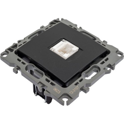Розетка с/у компьютерная RJ45, ЭРА12 [12-3107-05][10] антрацит