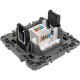 Розетка с/у компьютерная RJ45, ЭРА12 [12-3107-05][10] антрацит