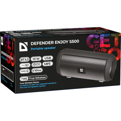 Колонка DEFENDER Enjoy S500, BT, 6W, FM/microSD/USB [65682]
