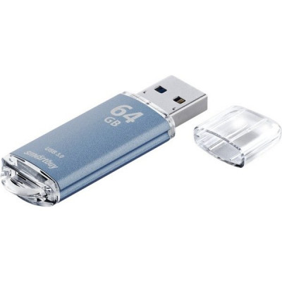 Накопитель USB Flash 64Gb SmartBuy V-Cut Blue, USB3.0