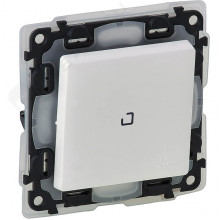 Выключатель с/у 1-кл 10A, с подсветкой, IP44, Legrand Valena Life [752161] белый