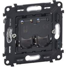 Розетка с/у компьютерная 2xRJ45, IP20, Legrand Valena механизм IN'MATIC [753041]