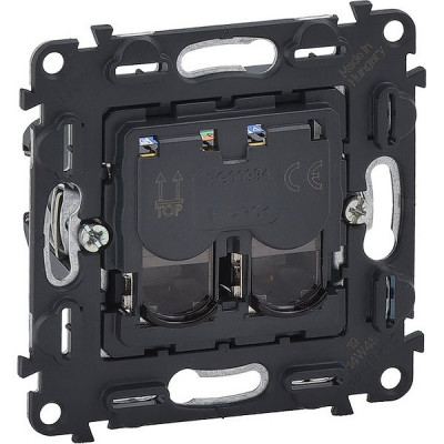 Розетка с/у компьютерная 2xRJ45, IP20, Legrand Valena механизм IN'MATIC [753041]