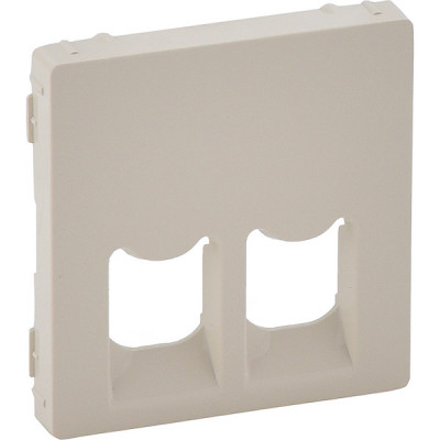Лицевая панель розетка с/у комп/тел 2xRJ45/RJ11, IP20, Legrand Valena Life [755421] сл. кость
