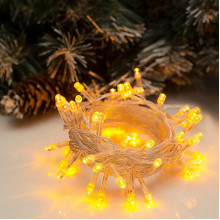Гирлянда Нить  5м, прозр., LED-50-220V, 8 режимов, ЖЕЛТЫЙ [3556760]