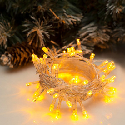 Гирлянда Нить  5м, прозр., LED-50-220V, 8 режимов, ЖЕЛТЫЙ [3556760]