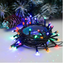 Гирлянда Нить  5м, темная, LED-50-220V, 8 режимов, МУЛЬТИ [3556763]