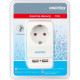Адаптер сетевой 1x220В+2xUSB 2.1A, с заземлением, SmartBuy [SBE-16-A05-USB] белый