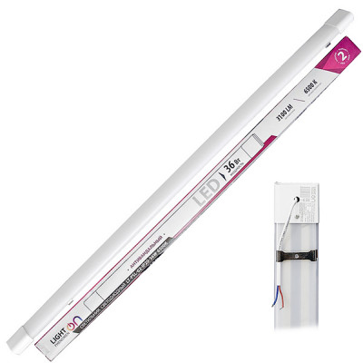 Светильник LED линейный  36W, 6500K, 3300Лм, IP20, 1200*60*26, LightON [LT-PSL-02-IP20-36W-6500К]
