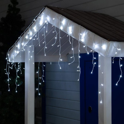 Гирлянда уличная Бахрома Ш:3*В:0.6м, белая, LED-160-220V УМС 3W, вилка, БЕЛЫЙ [1080174]